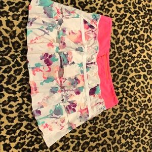 COPY - Lululemon Pink Floral Tennis skirt